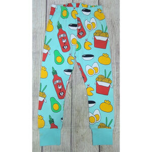 Purl Lamb Toddler Pajama Pants Size 3T-4T Blue Ramen Hot Sauce Cotton‎ USA